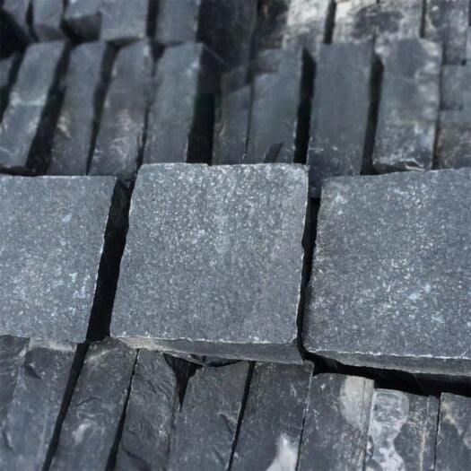 Paving Superstore _ Riven Limestone 'Ideal Range' Black - SETTS