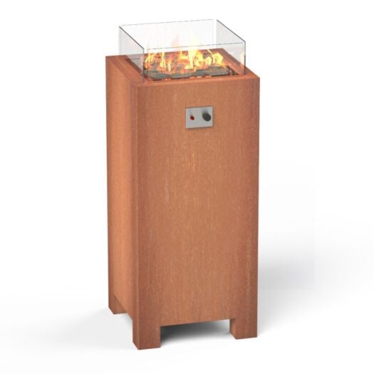 Adezz _ Corten Steel - Brann Gas Fire Pedestal