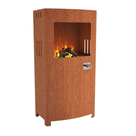 Adezz _ Corten Steel - Brann Gas Fire Upright