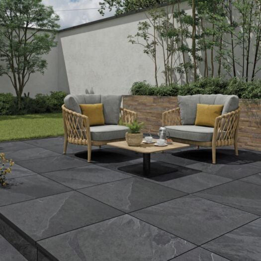 Paving Superstore _ Porcelain 'Ideal 900 Range' Brazilian Black - PAVING SLABS