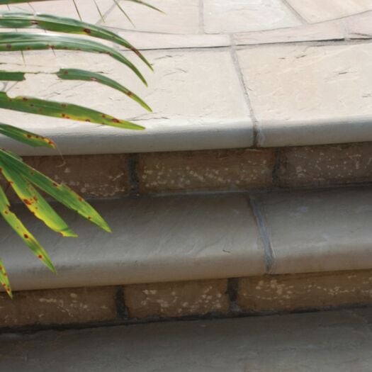 Strata Paving_Riven Sandstone Raj-BULLNOSE STEPS & COPING