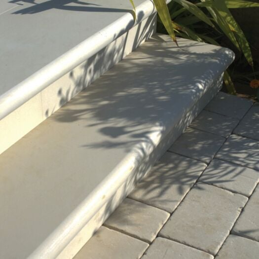 Strata Paving_Sawn & Honed Sandstone 'Elegance' Rimini-BULLNOSE STEPS & COPING
