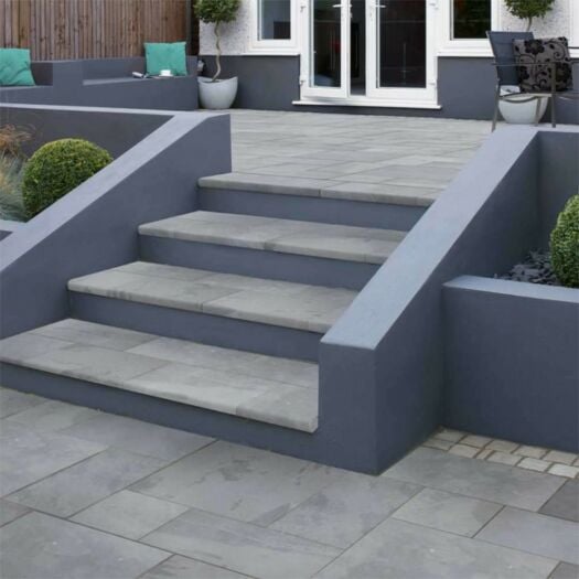 Marshalls Paving_Slate 'Casarta' Silver Grey-BULLNOSE STEPS & CORNERS