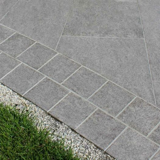 Talasey _ Porcelain 'Vitripiazza Cava' Granito Setts Pewter - PAVING SLABS / SETTS