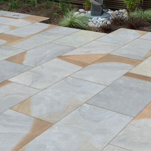 Talasey _ Porcelain 'Vitripiazza Cava' Yorkstone-PAVING SLABS