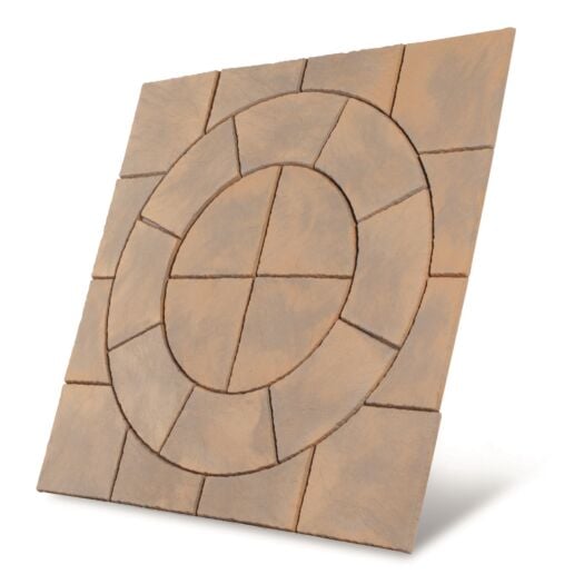 Bowland Stone _ Concrete 'Chalice' Honey Brown - PAVING CIRCLE FEATURE KITS