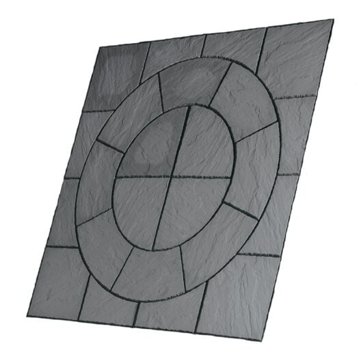 Bowland Stone_Concrete 'Chalice' Welsh Slate-PAVING CIRCLE FEATURE KITS