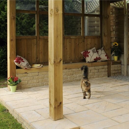 Bowland Stone_Concrete 'Chalice' Honey Brown-PAVING SLABS