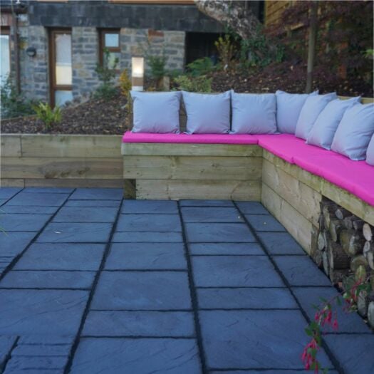 Bowland Stone _ Concrete 'Chalice' Welsh Slate-PAVING SLABS