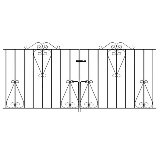 Burbage _ Classic Scroll Double Driveway - Gate