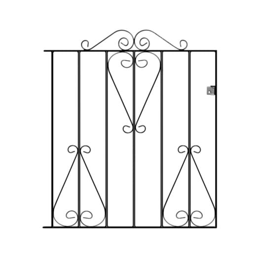 Burbage _ Classic Scroll Low Flat Single - Gate