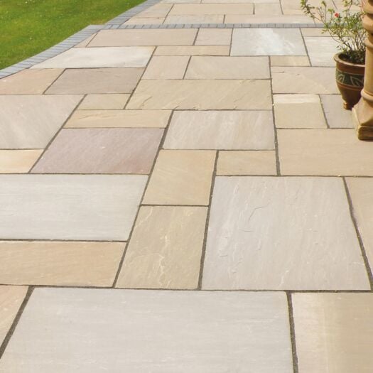 Natural Paving _ Riven Sandstone 'Classicstone & Finestone' Autumn Brown-PAVING SLABS