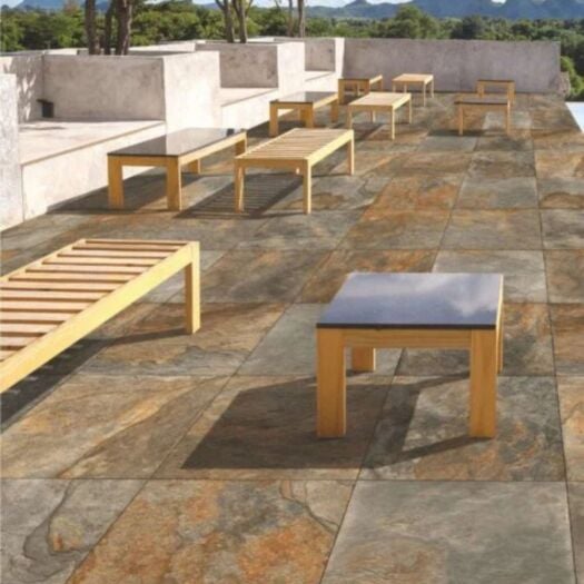 Paving Superstore _ Porcelain 'Element Range' Copper Slate- PAVING SLABS