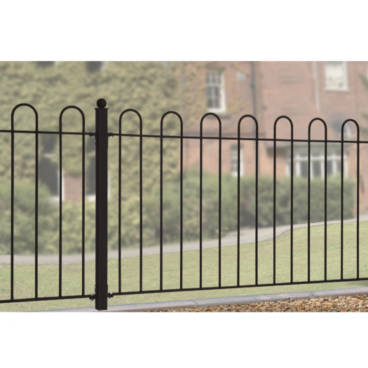 Burbage_Court Hoop Top Metal Railings Panel