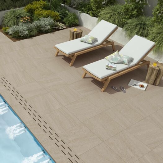 Paving Superstore _ Porcelain 'Italiano Courtyard' Brown - PAVING SLABS