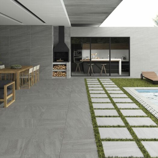 Paving Superstore _ Porcelain 'Italiano Courtyard' Dark Grey - PAVING SLABS
