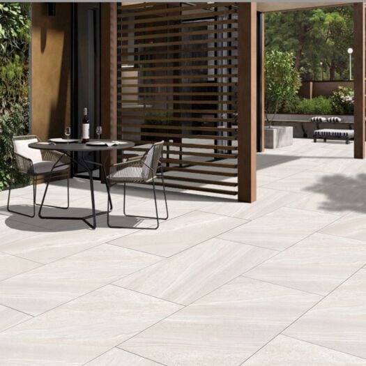 Paving Superstore _ Porcelain 'Primary Range' Crossover White - PAVING SLABS