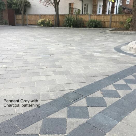 Marshalls Paving _ Concrete 'Drivesett Savanna' Pennant Grey-BLOCK PAVING