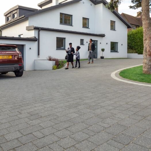 Marshalls Paving _ Concrete 'Drivesett Argent' Dark - BLOCK PAVING