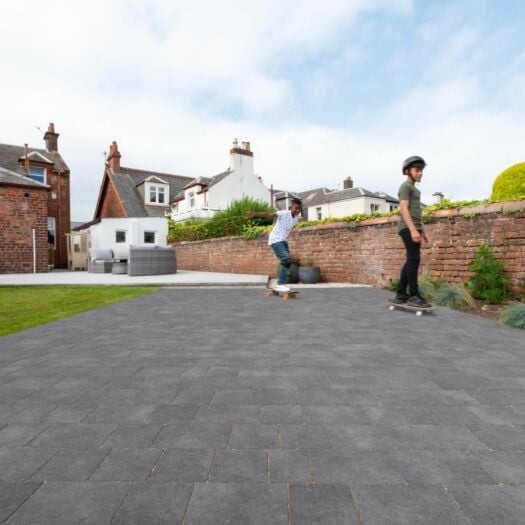 Marshalls Paving _ Concrete 'Drivesett Tegula' Charcoal - BLOCK PAVING