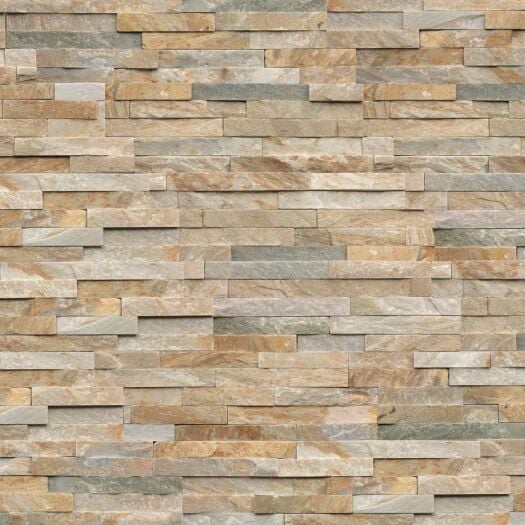 Stonemarket Paving _ Quartzite 'Exilis Splitface' Harvest Mix - WALL CLADDING