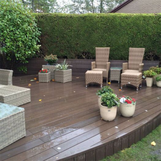 Ecoscape UK _ Composite Decking - 'Clarity' Decking Kit Walnut