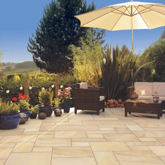 Brett Paving_Porcelain 'Eden Sandstone' Spring Blend-PAVING SLABS