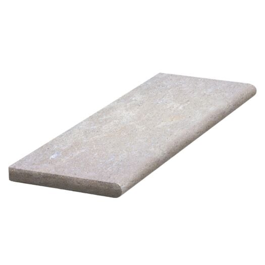 Paving Superstore Pro Range _ Sawn & Sandblasted Egyptian Limestone Sinai Pearl - BULLNOSE STEPS & COPING / CORNERS
