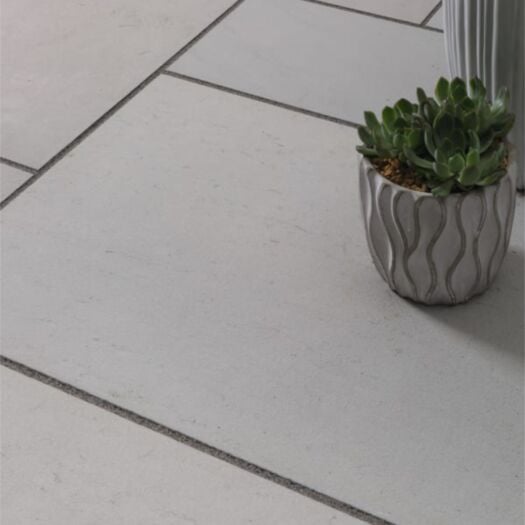 Stonemarket Paving _ Sawn & Sandblasted Sandstone 'Fernshaw' Ashen - PAVING SLABS
