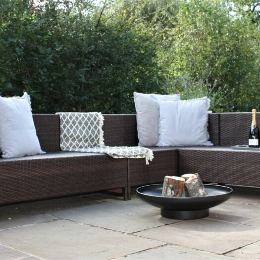 Paving Superstore Pro Range _ Mild Steel - Flame Fire Pit - Black
