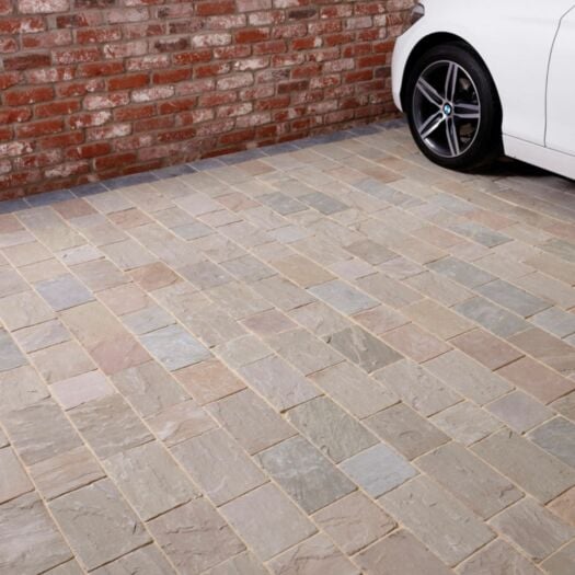 Natural Paving _ Riven Sandstone 'Fossestone' Forest-BLOCK PAVING