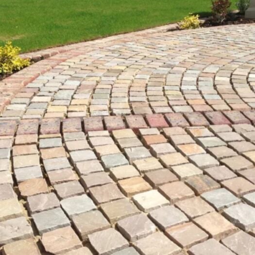 Paving Superstore _ Riven Sandstone 'Element Range' Fossil Mint - SETTS