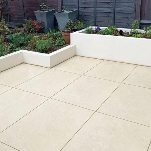 Paving Superstore _ Porcelain 'Fusion' Beige - PAVING SLABS