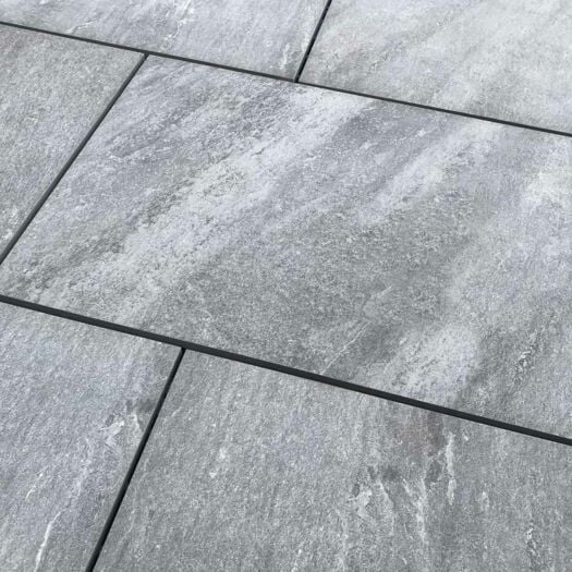 Paving Superstore _ Porcelain 'Fusion' Crystal Grey - PAVING SLABS
