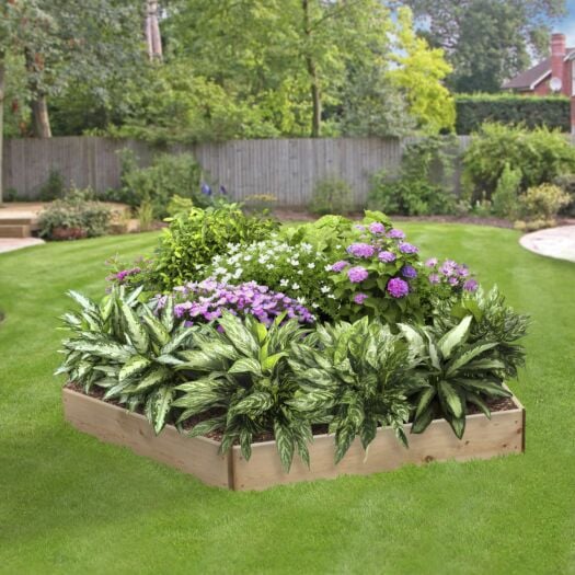 Greena_Pentagonal Pressure Treated Timber Raised Bed-Low