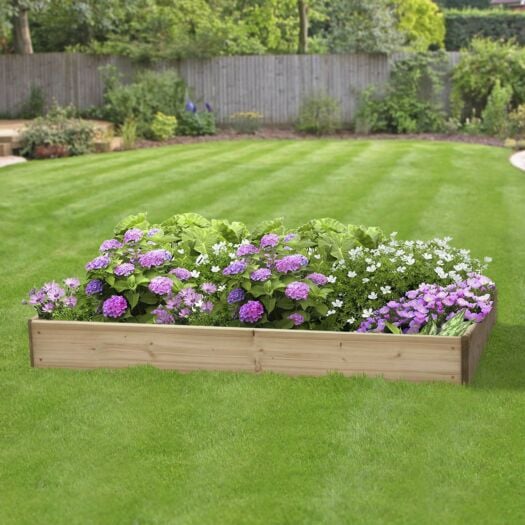 Greena _ Rectangular Pressure Treated Timber Raised Bed - Low