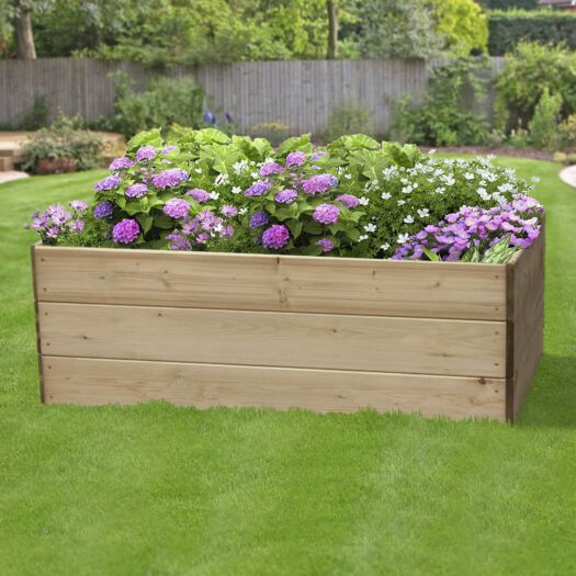 Greena _ Rectangular Pressure Treated Timber Raised Bed - High