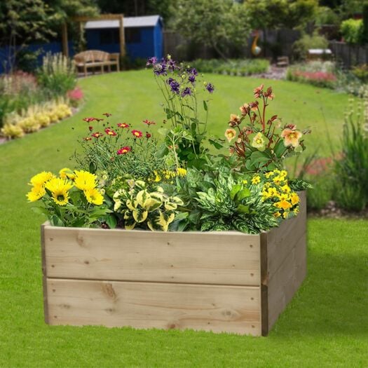 Greena_Square Pressure Treated Timber Raised Bed-Medium