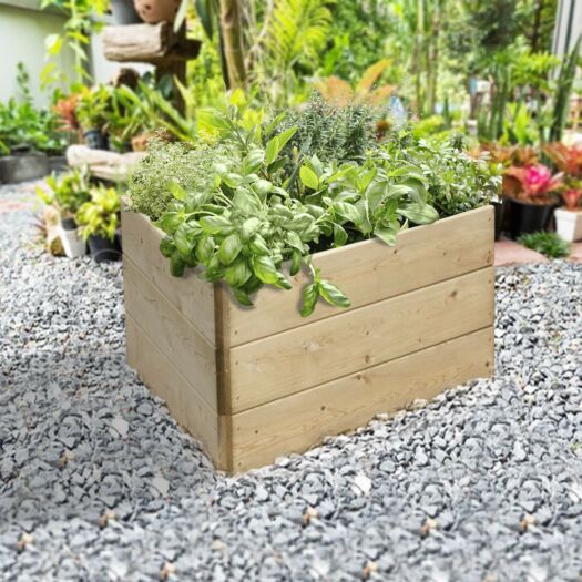 Greena_Triangle Pressure Treated Timber Raised Bed-High