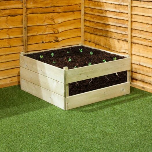 Greena _ Square Pressure Treated Timber Raised Bed - Window