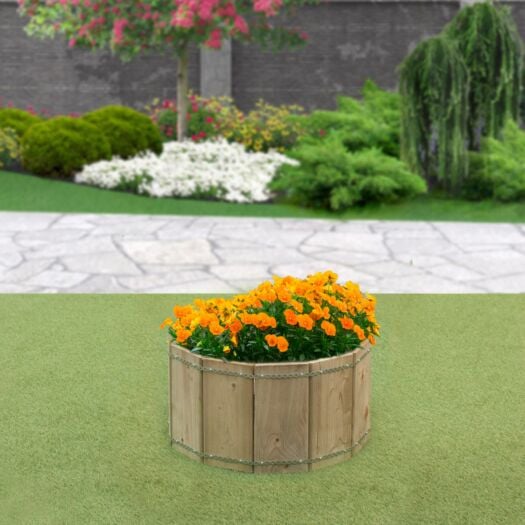 Greena_Barrel Pressure Treated Timber Planter 