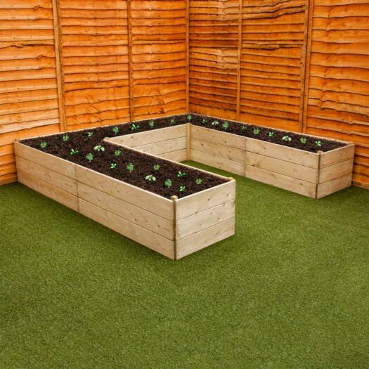 Greena _ U Shaped Pressure Treated Timber Raised Bed