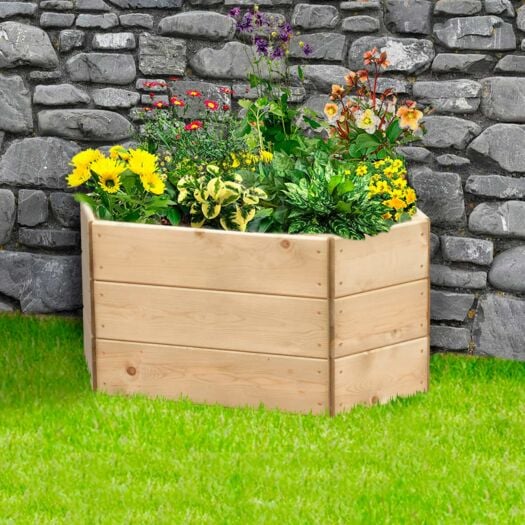 Greena_Extended Hexagonal Pressure Treated Timber Raised Bed-High