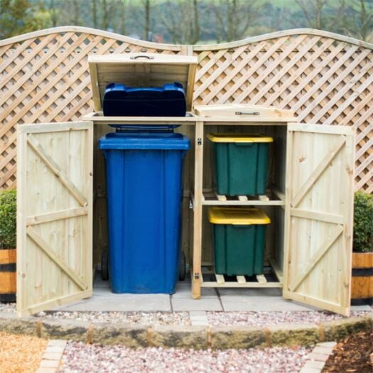 Garden Village_Single Wheelie Bin and Recycle Box Options
