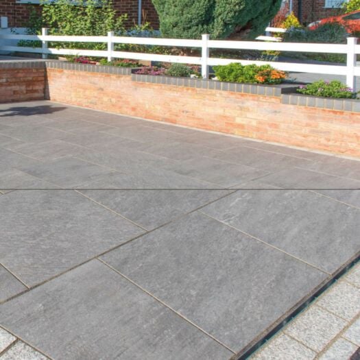 Brett Paving _ Porcelain 'GeoCeramica Fiordi Driveway 60' Fumo-DRIVEWAY SLABS