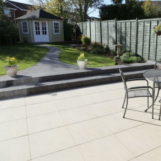 Brett Paving _ Porcelain 'GeoCeramica Fiordi Driveway 60' Sand-DRIVEWAY SLABS