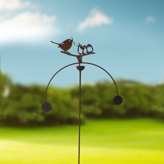 Poppyforge_Birds Feeding Wind Rocker-Garden Art
