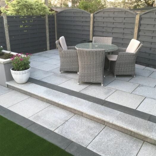 Marshalls Paving _ Granite 'Eclipse' Light-BULLNOSE STEPS & CORNERS