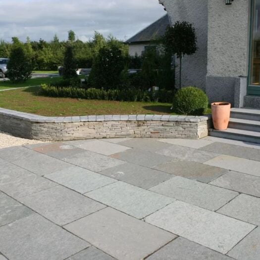 Paving Superstore_Tumbled & Brushed Limestone 'Ideal Range' Grey Limestone-PAVING SLABS