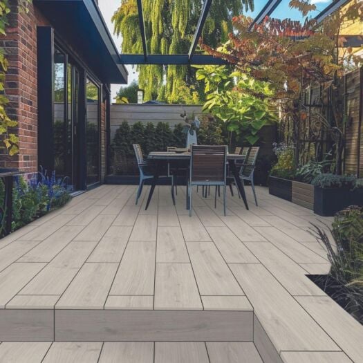 Strata Paving _ Porcelain 'Plank' Grey Washed - PAVING SLABS